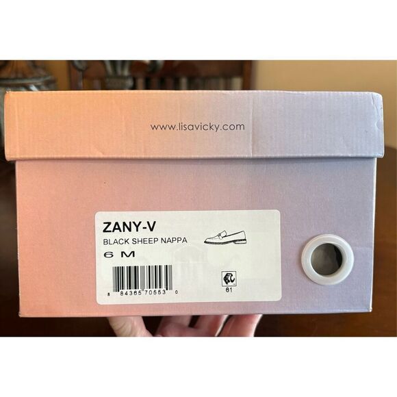 LISA * VICKY (NORDSTROM) - 🎉HP🎉 NIB - L Sz 6 "Zany-V" Sheep Napa Leather Loafers - Picture 4 of 14